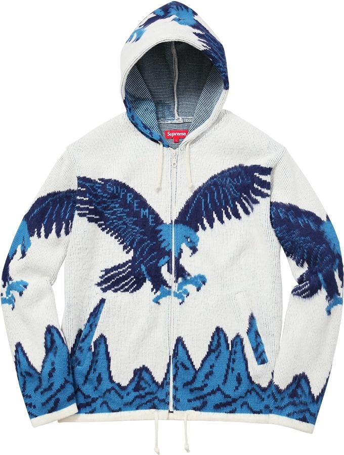 Eagle Hooded Zip Up Sweater view 2